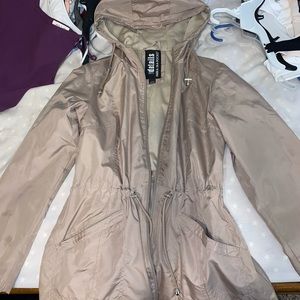 Tan raincoat